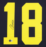 Colston Loveland Signed Michigan Wolverines 35" x 43" Framed Jersey (Beckett)