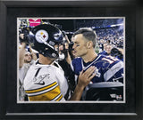 Tom Brady & Ben Roethlisberger Autographed Framed 16x20 Photo UDA Holo BF1945340