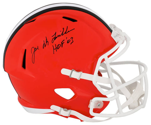 Joe DeLamielleure Signed Browns Riddell Full Size Replica Helmet w/HOF -(SS COA)