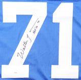 Walter Jones Signed Seahawks Career Stat Jersey Inscribed "HOF '14" (JSA) O-Line
