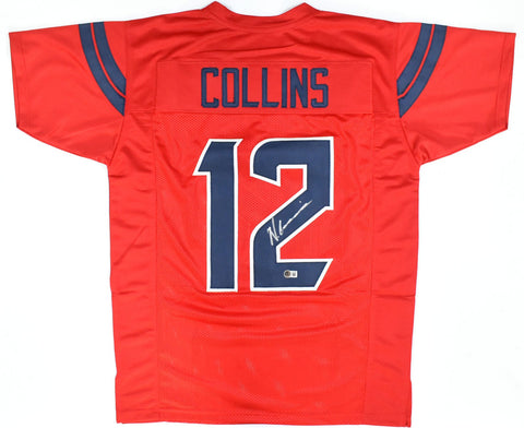Nico Collins Autographed Red Pro Style Jersey - Beckett W Hologram *Silver