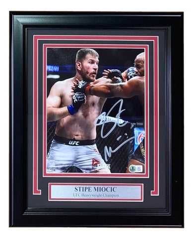 Stipe Miocic Signed Framed 8x10 UFC Photo BAS