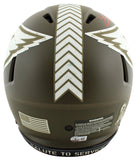 Cardinals Kurt Warner Signed Salute To Service F/S Speed Proline Helmet BAS Wit