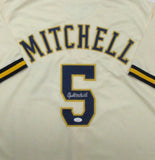 Brewers GARRETT MITCHELL Signed Custom Replica Cream Jersey AUTO - JSA