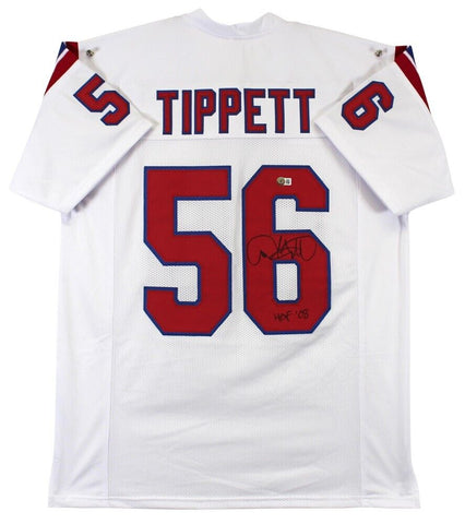Andre Tippett Signed New England Patriots Jersey Inscribed "HOF 08" (Beckett)