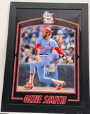 Ozzie Smith Autographed 16x20 Photo -- St. Louis Cardinals | Framed | PSA COA