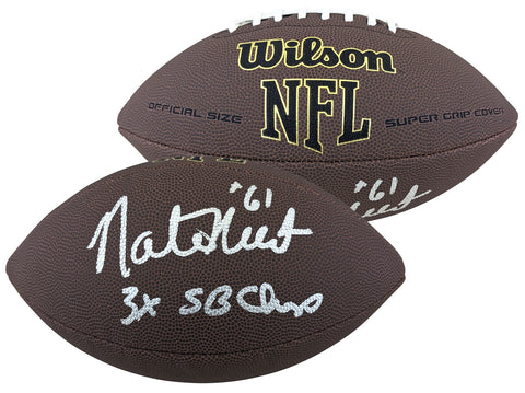 Cowboys Nate Newton Authentic Signed Wilson Super Grip Nfl Football BAS Witness
