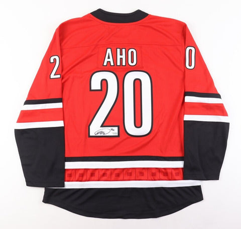 Sebastian Aho Signed Carolina Hurricanes Jersey (Fanatics) 3xAll Star Left Wing