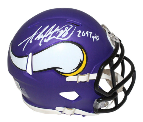 Adrian Peterson Signed Minnesota Vikings Mini Helmet w/insc Beckett 40189