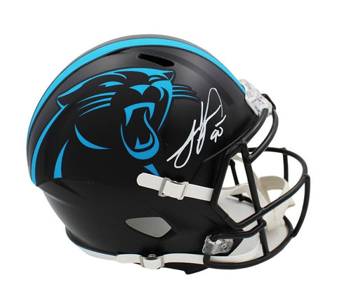 Julius Peppers Signed Carolina Panthers Speed Full Size Alternate Black Helmet