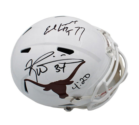 Ricky Williams and Earl Campbell Signed Texas Longhorns Speed Full Size Helmet