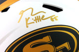 George Kittle Autographed 49ers Lunar Speed Full Size Helmet- Beckett W *gold