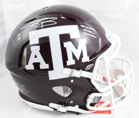 Johnny Manziel Signed Texas A&M F/S Speed Authentic Helmet w/HT JFF - Beckett W