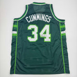 Autographed/Signed Terry Cummings Milwaukee Green Jersey Beckett BAS COA