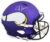 Vikings Justin Jefferson Signed Full Size Speed Proline Helmet W/ Case BAS Wit