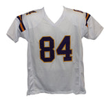 Randy Moss Autographed/Signed Pro Style White XL Jersey BAS 29994