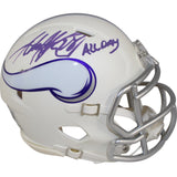 Adrian Peterson Signed Minnesota Vikings Alt Mini Helmet All Day Beckett 50196