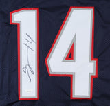 Mohamed Sanu Signed Patriots Blue Jersey (JSA COA) New England All Pro W.R.