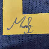 Framed Autographed/Signed Maurkice Pouncey 33x42 Color Rush Black Jersey BAS COA