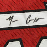 FRAMED Autographed/Signed MARIO CHALMERS 35x39 Red Jersey JSA COA