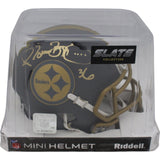 Jerome Bettis Autographed Pittsburgh Steelers Slate Mini Helmet Beckett 44103