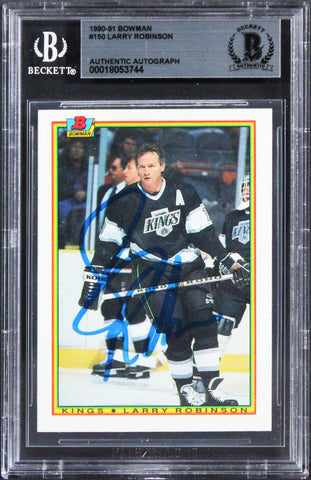 Kings Larry Robinson Authentic Signed 1990 Bowman #150 Card BAS Slabbed