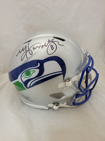 MATT HASSELBECK SIGNED SEATTLE SEAHAWKS F/S THROWBACK SPEED AUTHENTIC HELMET BAS