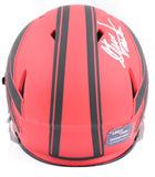 Steve Tasker Autographed Buffalo Bills Rave Speed Mini Helmet - Prova *White