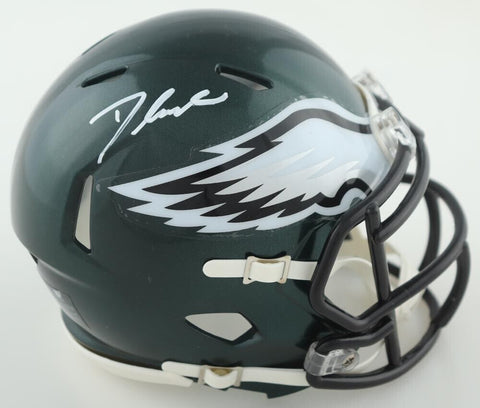D'Andre Swift Signed Philadelphia Eagles Mini Helmet (JSA COA) Ex-Georgia R.B.
