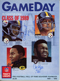 Bradshaw Wood Shell Blount Autographed Hall of Fame 1989 Program JSA 55065