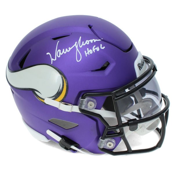 Warren Moon Autographed "HOF '06" Vikings Speedflex Midi Helmet Beckett