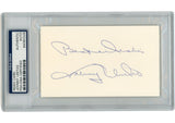 Johnny Unitas Autographed Baltimore Colts Index Card Best Wishes Slab PSA 54926