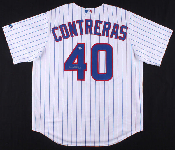 Willson Contreras Signed Cubs Majestic Jersey (Beckett) Chicago All Star Catcher