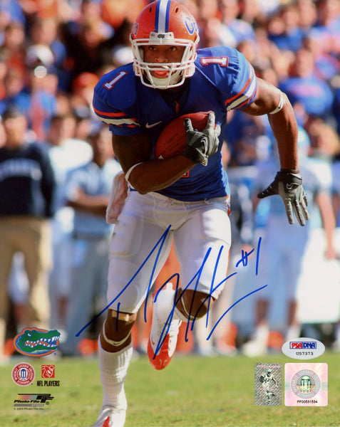 PERCY HARVIN AUTOGRAPHED SIGNED FLORIDA GATORS 8x10 PHOTO PSA/DNA
