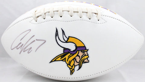 Case Keenum Autographed Minnesota Vikings Logo Football- JSA W Auth *L