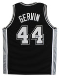 George Gervin Authentic Signed Black Pro Style Jersey Autographed JSA Witness