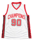 1989-90 UNLV Larry Johnson Augmon Hunt Scurry Signed White Basketball Jersey BAS