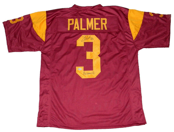 CARSON PALMER AUTOGRAPHED SIGNED USC TROJANS #3 JERSEY BECKETT W/ HEISMAN 02