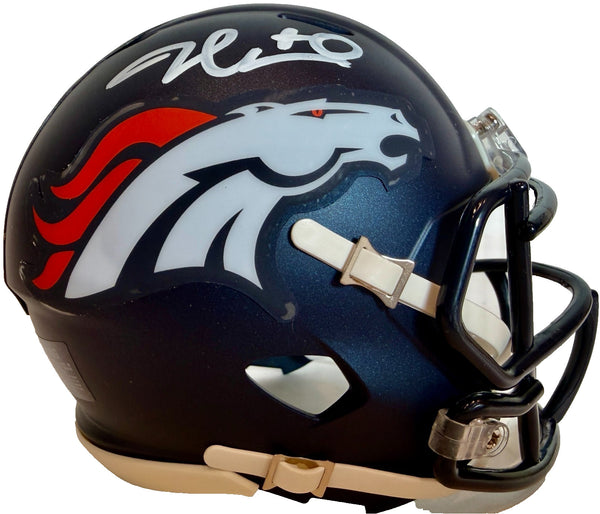 Jonathan Cooper Autographed Denver Broncos Navy Mini Helmet Beckett COA