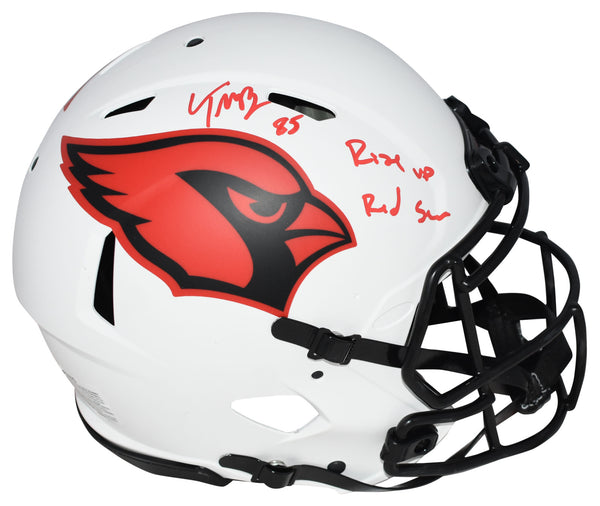 TREY McBRIDE SIGNED ARIZONA CARDINALS LUNAR AUTHENTIC SPEED HELMET W/ RISE UP