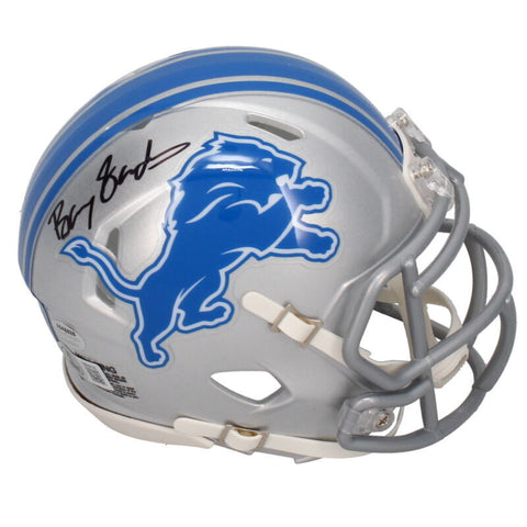Barry Sanders Autographed Detroit Lions Speed Mini Helmet Beckett