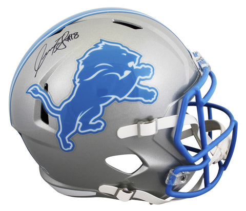 Lions Isaac TeSlaa Authentic Signed Full Size Speed Rep Helmet BAS Witnessed