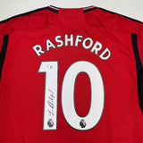 Autographed/Signed Marcus Rashford Manchester United Red Jersey Beckett BAS COA