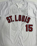 JIM EDMONDS Signed Replica White Jersey AUTO - St. Louis Cardinals MLB - BAS