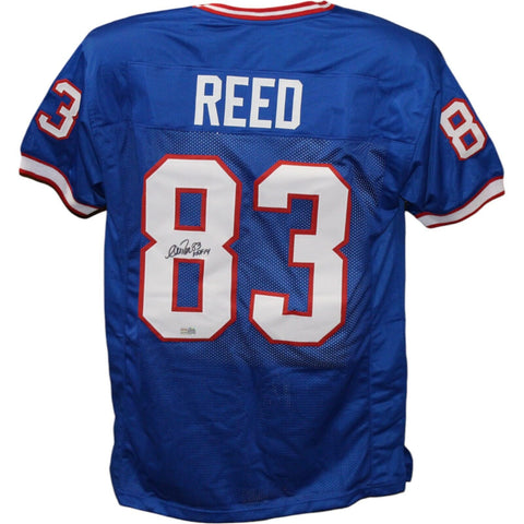 Andre Reed Autographed/Signed Pro Style Blue Jersey HOF TRI 43518