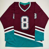 Autographed/Signed Teemu Selanne Anaheim Maroon Retro Hockey Jersey JSA COA