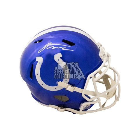 Jonathan Taylor Autographed Colts Flash Replica F/S Helmet Fanatics (White Ink)