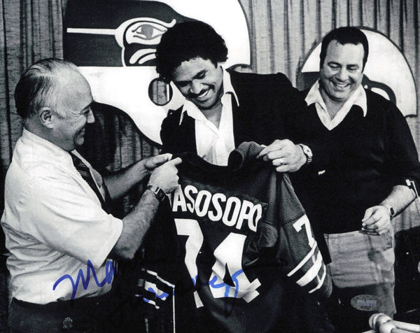 Manu Tuiasosopo Autographed Signed 8x10 Photo Seattle Seahawks MCS Holo #63207