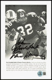Franco Harris Autographed 5.5x8.5 Photo Steelers To John Beckett BS31970