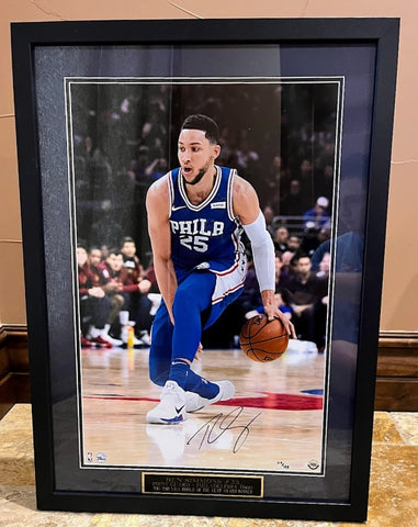 Ben Simmons Philadelphia 76'ers Autographed 16x20 Photo Framed UDA COA LE 125